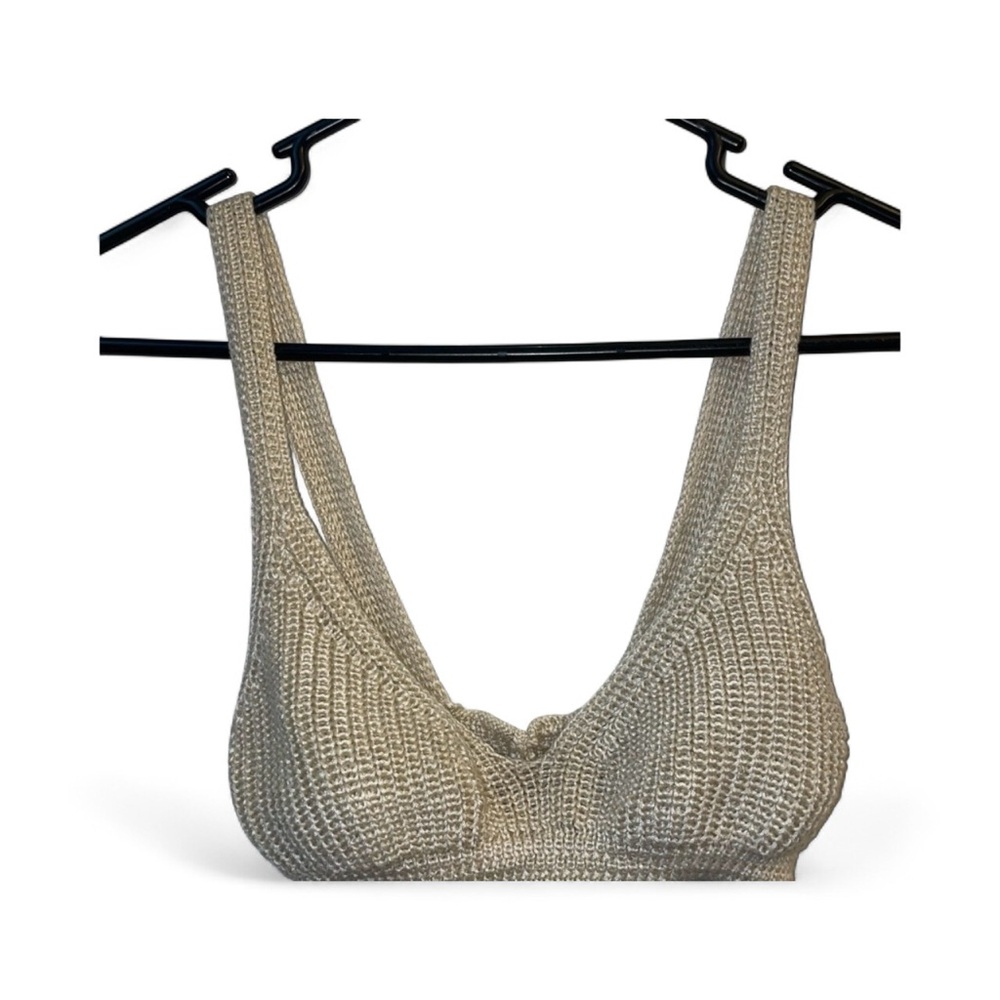 Cream Knit Bralette